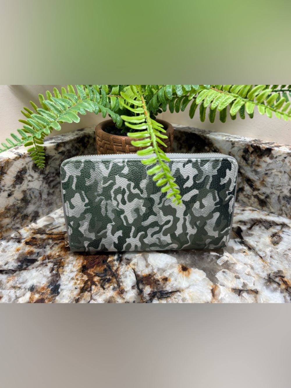 Camouflage Zip-Around Wallet